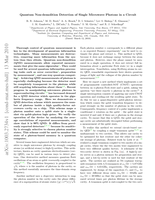 Quantum non-demolition detection of single microwave photons in a circuit