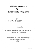 Formex graphics in structural analysis.