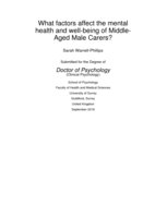 What factors affect the mental health and well-being of middle-aged male carers?