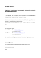Egg-borne infections of humans with Salmonella: not only an Enteritidis problem
