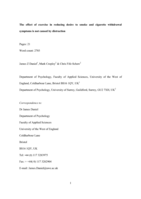 The effect of exercise in reducing desire to smoke and cigarette withdrawal symptoms is not caused by distraction