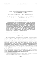 Dissipation Dynamics of Nuclear Fusion Reactions
