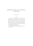 R&D Subsidies, Spillovers, and Privatization in Mixed Markets
