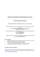 Modelling substitution between domestic and outbound tourism in Australia: A system-of-equations approach
