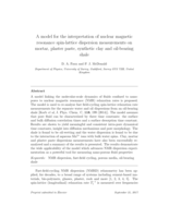 A model for the interpretation of nuclear magnetic resonance spin-lattice dispersion measurements on mortar, plaster paste, synthetic clay and oil-bearing shale