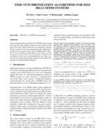 Time Synchronization Algorithms for IEEE 802.11 OFDM Systems