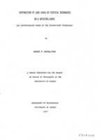 Diffraction of long waves by vertical boundaries on a rotating earth: An investigation based on the Wiener-Hopf technique.