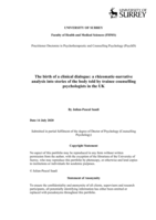 The birth of a clinical dialogue: a rhizomatic-narrative analysis into stories of the body told by trainee counselling psychologists in the UK