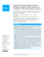 Exploring the psychological health of emergency dispatch centre operatives: a systematic review and narrative synthesis