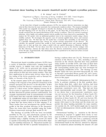 Transient shear banding in the nematic dumbbell model of liquid crystalline polymers