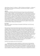 Anti-homosexual prejudice ... as opposed to what? Queer theory and the social psychology of anti-homosexual attitudes