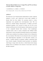 Thermal shock behaviour of angle-ply and woven dense ceramic-matrix composites
