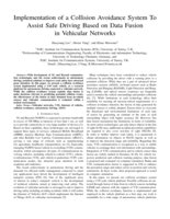 Implementation of a Collision Avoidance System to Assist Safe Driving Based on Data Fusion in Vehicular Networks