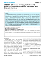 20∶60∶20 - Differences in Energy Behaviour and Conservation between and within Households with Electricity Monitors