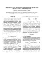 Performance of the pitch-scaled harmonic filter and applications in speech analysis