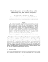 Stable dynamics in forced systems with sufficiently high/low forcing frequency