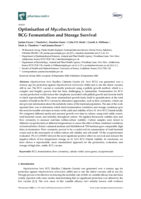 Optimisation of mycobacterium bovis BCG fermentation and storage survival