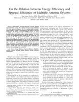 On the Relation between Energy Efficiency and Spectral Efficiency of Multiple-Antenna Systems