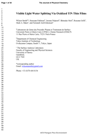 Visible Light Water Splitting via Oxidized TiN Thin Films
