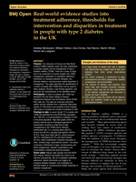Real world evidence studies into treatment adherence, thresholds for intervention, and disparities in treatment, in people with Type 2 Diabetes in the UK