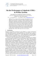 On the Performance of Algebraic STBCs in WiMax Systems