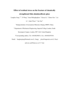 Effect of residual stress on the fracture of chemically strengthened thin aluminosilicate glass