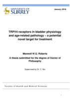 TRPV4 receptors in bladder physiology and age-related pathology : a potential novel target for treatment.