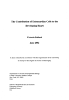 The Contribution of Extracardiac Cells to the Developing Heart.