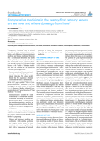Comparative Medicine in the Twenty-First Century: Where are We Now and Where Do We Go from Here?