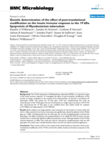 Genetic determination of the effect of post-translational modification on the innate immune response to the 19 kDa lipoprotein of Mycobacterium tuberculosis