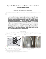 Deployable Bistable Composite Helical Antennas for Small Satellite Applications