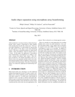 Audio Object Separation Using Microphone Array Beamforming