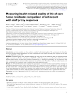 Measuring health-related quality of life of care home residents: comparison of self-report with staff proxy responses
