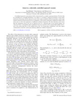 Atom in a coherently controlled squeezed vacuum