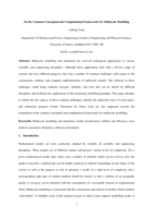 On the Common Conceptual and Computational Frameworks for Multiscale Modeling