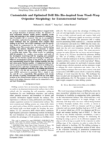 Customizable and Optimized Drill Bits Bio inspired from Wood Wasp Ovipositor Morphology for Extraterrestrial Surfaces