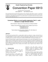 Contextual effects on sound quality judgements: Part 2 – multi-stimulus vs. single stimulus method.