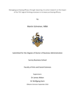 Managing purchasing efficacy through reasoning : an action research on the impact of the TOC logical thinking processes to increase purchasing efficacy.