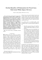 On the Benefits of Polarization for Fixed Area Television White Space Devices