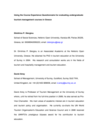 Using the Course Experience Questionnaire for evaluating undergraduate tourism management courses in Greece