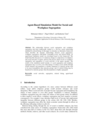 Agent-Based Simulation Model for Social and Workplace Segregation