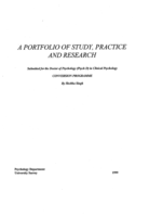 A Portfolio of Academic, Clinical and Research Submitted for the Doctor of Psychology.
