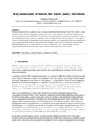 Key issues and trends in the water policy literature