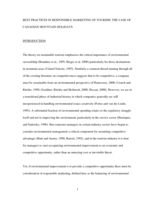 Best Practices In Responsible Marketing Of Tourism: The Case Of Canadian Mountain Holidays
