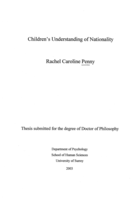 Children's Understanding of Nationality.