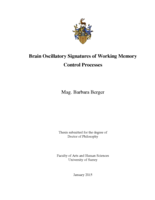 Brain oscillatory signatures of working memory control processes.