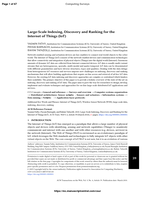 Large-Scale Indexing, Discovery and Ranking for the Internet of Things (IoT)