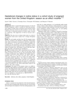 Gestational changes in iodine status in a cohort study of pregnant women from the United Kingdom: season as an effect modifier