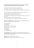 Developmental origins of health and disease: the views of first-time mothers in 5 European countries on the importance of nutritional influences in the first year of life.