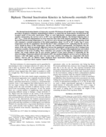 Biphasic Thermal Inactivation Kinetics in <i>Salmonella enteritidis</i> PT4